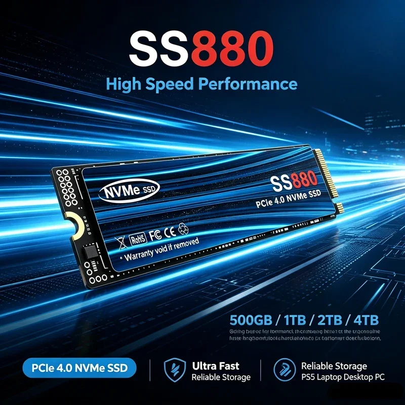 Ssd 500Gb - Высокоскоростной твердотельный накопитель NVMe M.2 SS880,