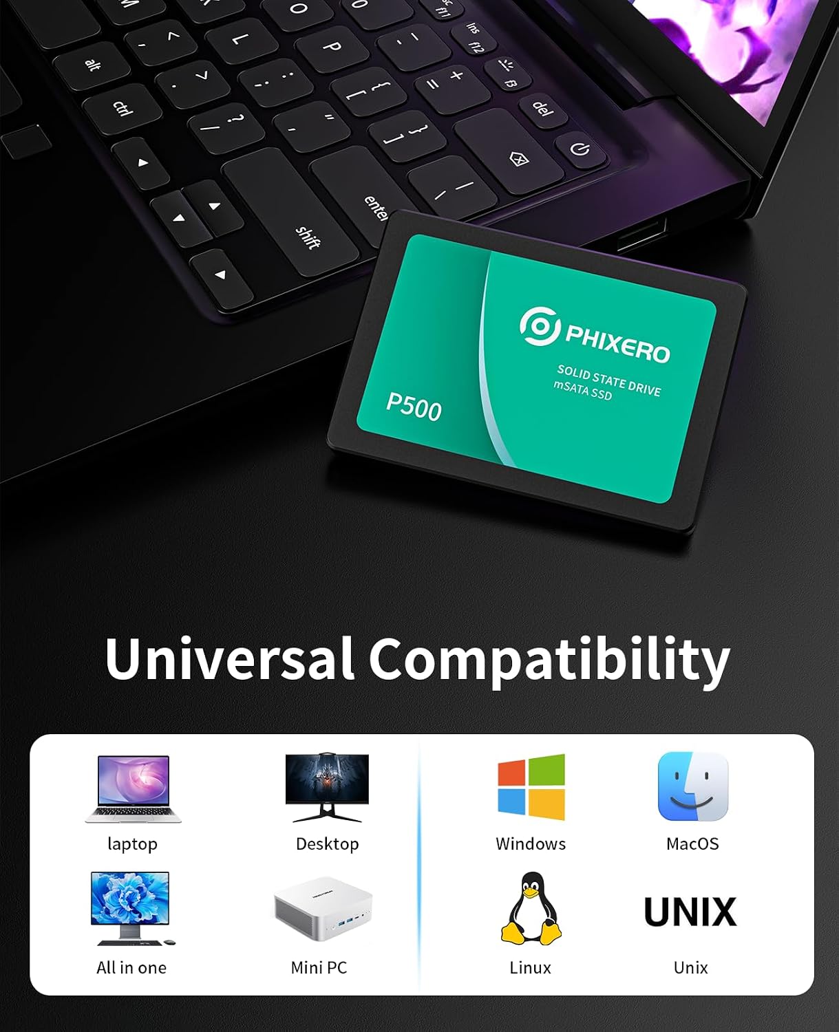 PHIXERO SSD SATAIII 128 ГБ/256 – обзор и цена Ssd 500Gb
